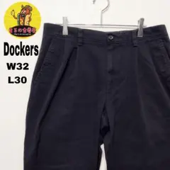 USA古着 Dockers チノパン　ツータックW32L30　ブラック