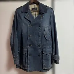 極美品/L バーバリーブラックレーベル デニム トレンチコート