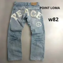 POINT LOMA　ペイントデニムパンツ　鬼フェード　ヒゲ　y2k　w82