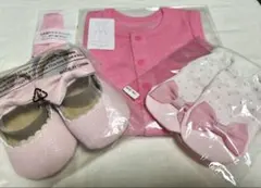 新品★ベビー4点ピンク系　ベスト　靴下　靴　クリップ 格安セット　福袋系