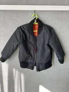 黒 MA-1ジャケット オレンジ裏地