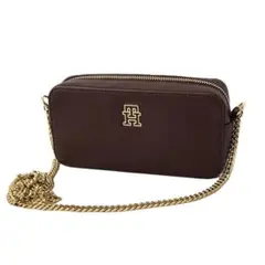 Tommy Hilfiger ショルダーバッグ ボルドー ゴールドチェーン