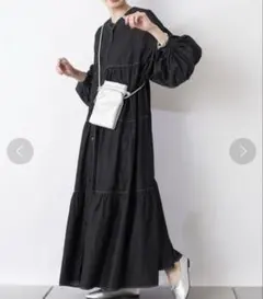 CIAOPANIC TYPY 配色ステッチデニムティアードワンピース