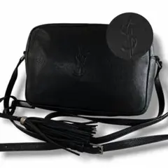 良品 サンローラン ショルダーバッグ カメラバッグ レザー YSL ルー 黒のサムネイル