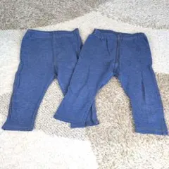 ユニクロ UNIQLO スパッツ 2枚セット 青系 100サイズ