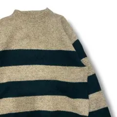 80s L.L.BEAN エルエルビーン ウールボーダーニットセーター　USA製