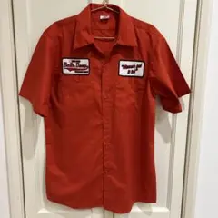 ワークシャツ長袖 オレンジ