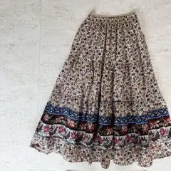 Giorgio Grati フローラルロングスカート イタリア製 サイズ42 
