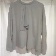 グレー大きいサイズ ブラウス