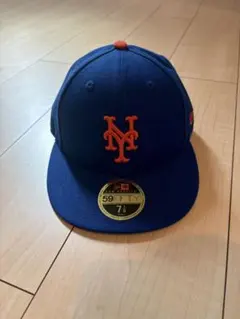 New Era 59FIFTY キャップ ネイビー/オレンジ 7 1/8