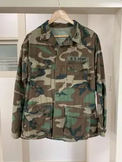 90s BDUジャケット ウッドランドカモ リップストップ 米軍実物 