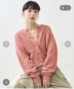 【試着のみ】FREAK'S STORE フェザーヤーン クロップドカーディガンのサムネイル