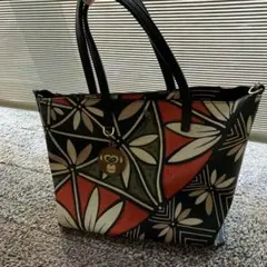 花柄トートバッグ 合成皮革製