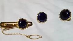 リモージュ ナイトアートゴシック フラワーカフスボタン L ドーム型ネクタイピン