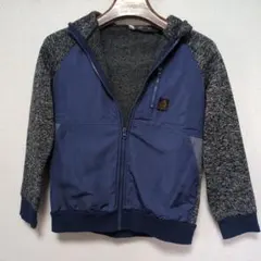 ACTION NOW フード付き内フリース　ジャケット ネイビー