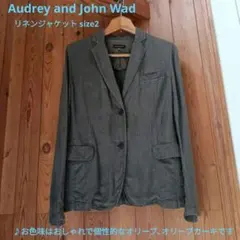 Audrey and John Wad リネンジャケット オリーブ size 2のサムネイル