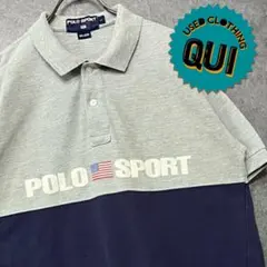 レア USA古着90s○ポロスポーツ ラルフローレン ポロシャツ 半袖 メンズLのサムネイル