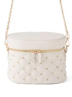 GRL♥キルティングビジューバニティバッグ[dd433]