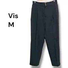 a0947 ズボン　ブラック　M　ビス　スラックス　レディース　黒