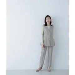 NATURAL BEAUTY BASIC ペプラムジレ　セットアップ