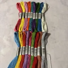刺繍糸　１８本セット　ネオンカラー　ミサンガ　刺し子　ステッチ