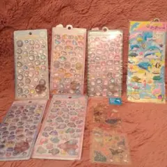 ボンボンドロップシール　海の生き物　アクアウィアドーズ　スヤスヤベビー　アザラシ