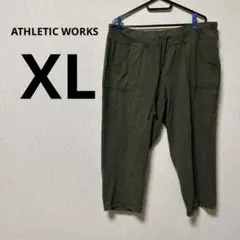 ATHLETIC WORKS ワークパンツ【XL】　オリーブグリーン　無地