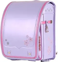 新品】ランドセル 女の子 パープル 自動ロック A4対応 軽量 撥水 合皮 