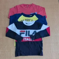 【130cm 3枚セット】FILA 長袖Tシャツ 他2枚 キッズ まとめ売り