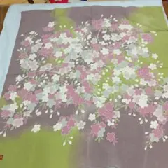 花柄風呂敷 紫と緑