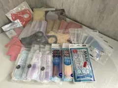 ⭐︎未使用品⭐︎使い捨てマスクまとめ カラフル 冷感 女性用 子供用 ウレタン素材