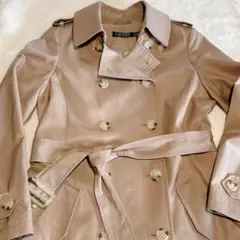 極美品 ラルフローレン スプリングコート ピンクベージュ トレンチコートベルト付