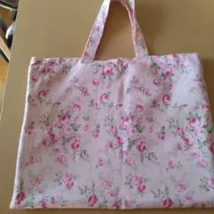 花柄トートバッグ ピンク
