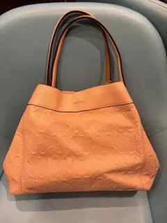 Coach 大活躍!!ピーチベージュ色 モノグラムトートバッグ