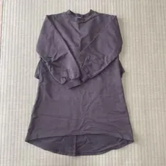 ブランシェス　茶色　フリル付き 長袖ワンピース