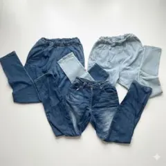 お買い得!パンツ3点まとめ売り devrock 2本EDWIN 1本160cm