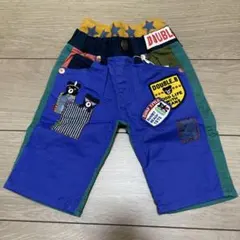 ミキハウス　ダブルビー　豪華ワッペン　7分丈パンツ　90