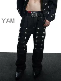 DND4DES Riveted Pleated Denim ブラックデニム - メルカリ