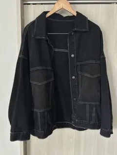 ブラックデニムオーバーサイズジャケット
