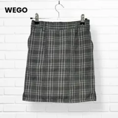 WEGO キュロット ミニスカート チェック柄 グレー系 Ｓサイズ