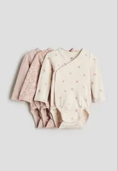 H&M ベビーボディ 3枚セット 62cm 美品 女の子 長袖