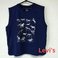 Levi's BOXY タンクトップ 馬柄ノースリーブ　レディース　S/Mのサムネイル