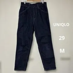 UNIQLO ワイドフィットジーンズ 29インチ デニム　M ユニクロ　ネイビー