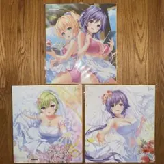 ももこ先生 複製サイン入り色紙 軸中心派 ひよりちゃん 桃 さしみねこ