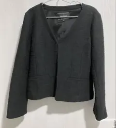 hushhushハッシュアッシュノーカラー黒ジャケット Mサイズ