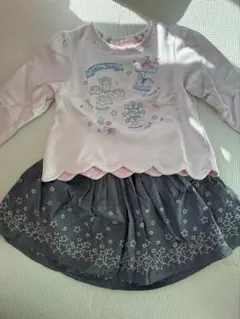 メゾピアノ　90㎝トレーナー&スカートセット