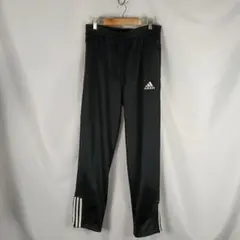 adidas　トラックパンツ　ジャージ　ブラック　L　万国旗タグ　B4740