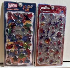 正規品 マーベル スパイダーマン プチドロップステッカー 2種セットのサムネイル