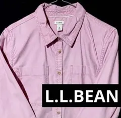 L.L.BEAN Mサイズ ピンク ワークシャツ アウトドア 長袖 シャツ