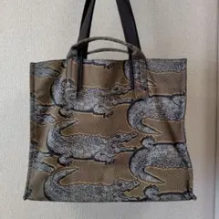 【美品】ear PAPILLONNER ワニ柄 リバーシブル トートバッグのサムネイル
